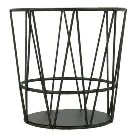Cesto Rotondo Acciaio Nero Ø115x115mm (1 Pezzi)
