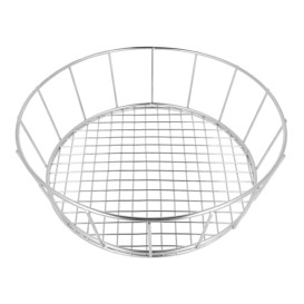 Cesto Rotondo Acciaio Argento Ø241x70mm (1 Pezzi)