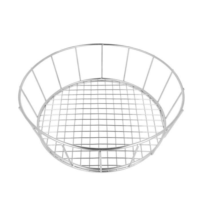 Cesto Rotondo Acciaio Argento Ø241x70mm (1 Pezzi) Cesto Rotondo Acciaio Argento Ø241x70mm (1 Pezzi)