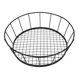 Cesto Rotondo Acciaio Nero Ø241x70mm (1 Pezzi)