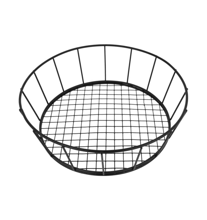 Cesto Rotondo Acciaio Nero Ø241x70mm (1 Pezzi) Cesto Rotondo Acciaio Nero Ø241x70mm (1 Pezzi)