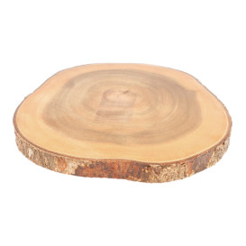 Vassoio Rotondo Presentazione Legno Ø230x35mm (6 Pezzi)