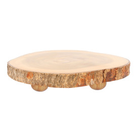 Vassoio Rotondo Presentazione Legno Ø230x35mm (6 Pezzi)