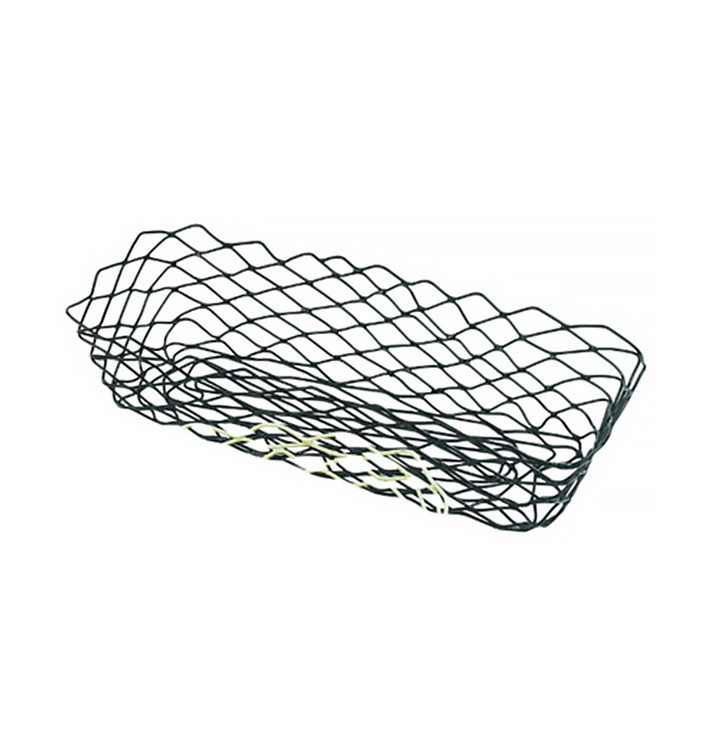 Cesto Rettangolare Acciaio Nero 275x142x85mm (1 Pezzi) Cesto Rettangolare Acciaio Nero 275x142x85mm (1 Pezzi)