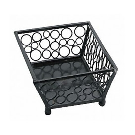 Cesto Rettangolare Acciaio Nero 210x140x65mm (1 Pezzi)