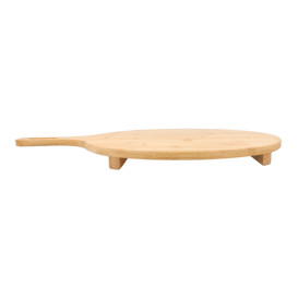 Vassoio Rotondo con manico Bambu Ø35x2,5cm (10 Pezzi)