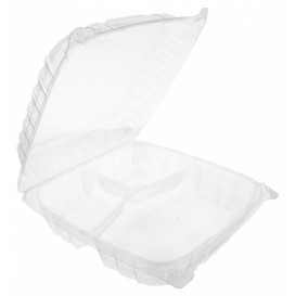 Contenitore Coperchio Cerniera OPS 3 C. "Clear Seal" 4070ml (100 Pezzi)