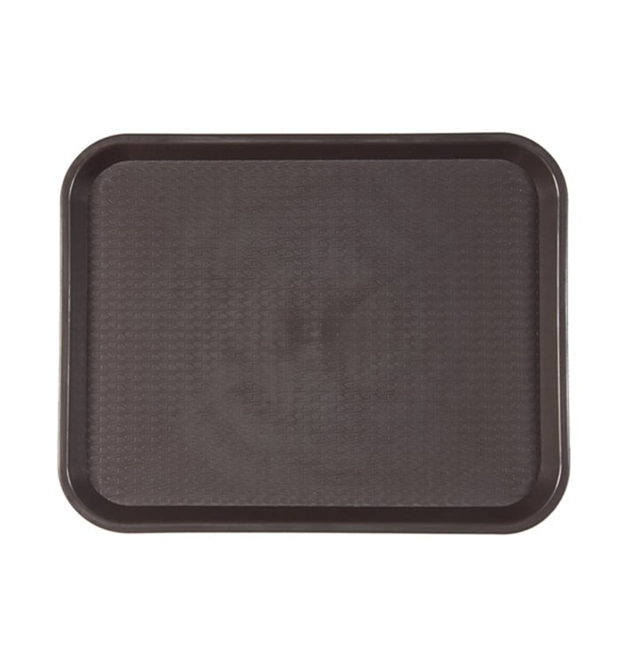 Vassoio Plastica Rigida Marrone 22x56cm (24 Pezzi) Vassoio Plastica Rigida Marrone 22x56cm (24 Pezzi)