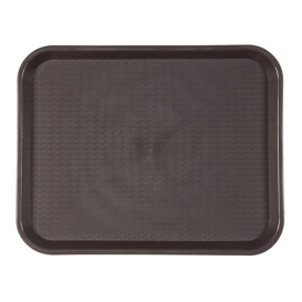 Vassoio Plastica Rigida Marrone 35,5x45,3cm (12 Pezzi)
