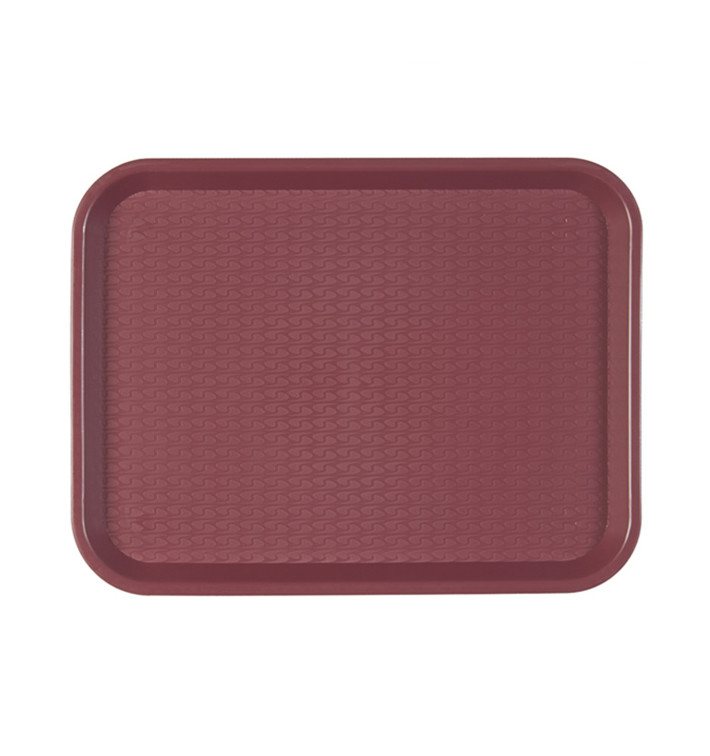 Vassoio Plastica Rigida Bordò 35,5x45,3cm (1 Pezzi) Vassoio Plastica Rigida Bordò 35,5x45,3cm (1 Pezzi)