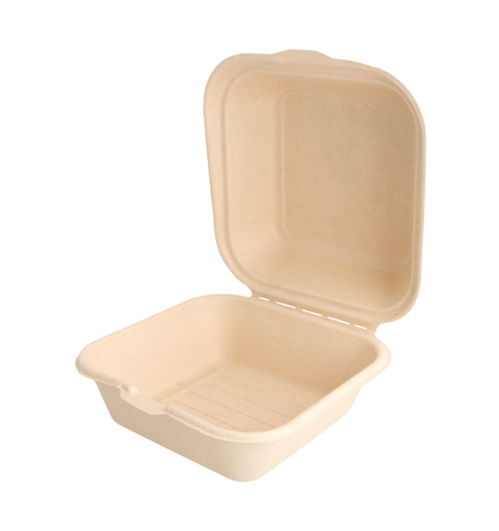 Contenitori Hamburger Canna Zucchero 152x152x84mm (600 Pezzi) Contenitori Hamburger Canna Zucchero 152x152x84mm (600 Pezzi)