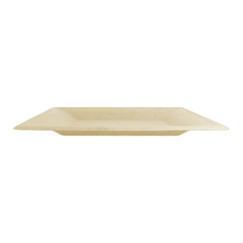 Piatto Quadrato Canna Zucchero Natural 200x200mm (50 Pezzi)