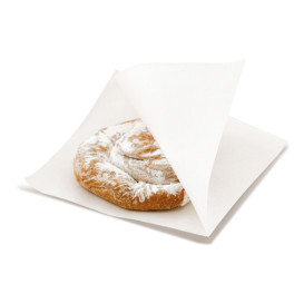 Sacchetto Carta Antigrasso Bianco 12x12,2cm (100 Pezzi)