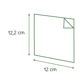 Sacchetto Carta Antigrasso Bianco 12x12,2cm (100 Pezzi)