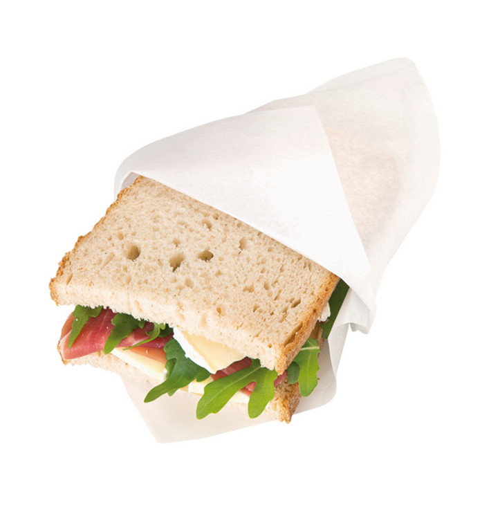 Sacchetto Carta Antigrasso Bianco 18x18,2cm (3000 Pezzi) Sacchetto Carta Antigrasso Bianco 18x18,2cm (3000 Pezzi)