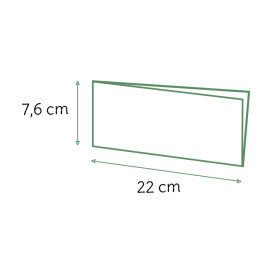Sacchetto Carta Antigrasso Bianco 22x7,6cm (100 Pezzi)