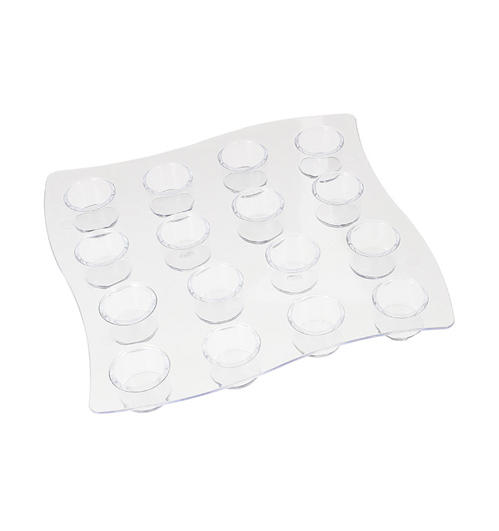 Vassoi 16 Bicchiere Degustazione 35ml 155x155x16mm (2 Pezzi) Vassoi 16 Bicchiere Degustazione 35ml 155x155x16mm (2 Pezzi)