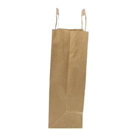 Sacchetti di carta Kraft con manico piatto 80g/m² 22+10x28cm (50 Pezzi)