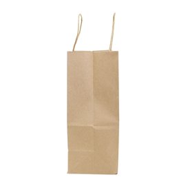 Sacchetti di carta Kraft con manico piatto 80g/m² 22+10x28cm (250 Pezzi)
