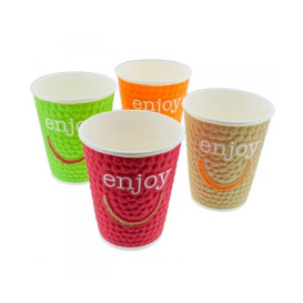 Bicchiere Carta 12 Oz/360ml "Enjoy" Ø9,0cm (34 Pezzi)
