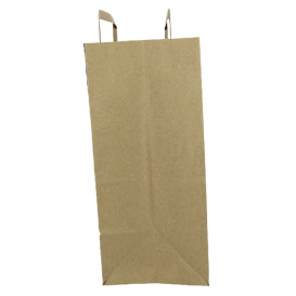 Sacchetti di carta Kraft con manico piatto 80g/m² 32+16x35cm (50 Pezzi)