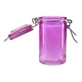 Barattolo di Vidrio Lillas 70ml Ø4,5x8cm (8 Pezzi)
