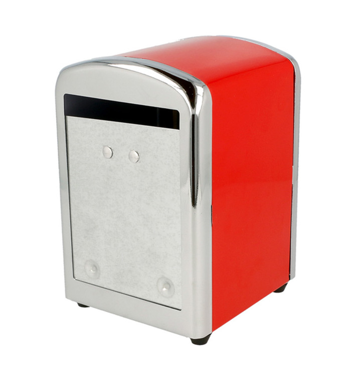 Dispenser Tovaglioli Miniservis Acciaio Rosso (1 Pezzi) Dispenser Tovaglioli Miniservis Acciaio Rosso (1 Pezzi)