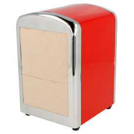 Dispenser Tovaglioli Miniservis Acciaio Rosso (1 Pezzi) 