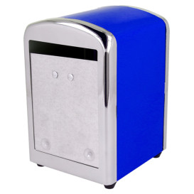 Dispenser Tovaglioli Miniservis Acciaio Blu (1 Pezzi) 