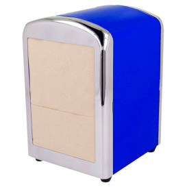Dispenser Tovaglioli Miniservis Acciaio Blu (1 Pezzi) 