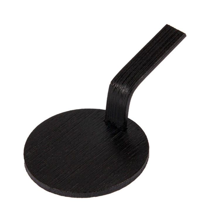Mini Pala da Bambù Nera Tapas Ø5 cm (400 Pezzi) Mini Pala da Bambù Nera Tapas Ø5 cm (400 Pezzi)