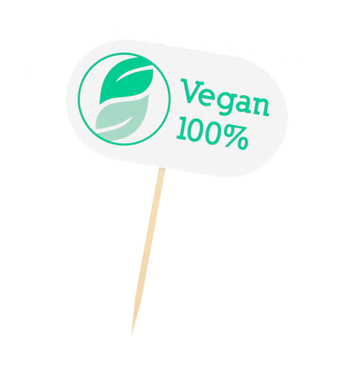 Stuzzicadenti Marcatore Vegan 8 cm (100 Pezzi) Stuzzicadenti Marcatore Vegan 8 cm (100 Pezzi)