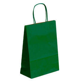 Buste Shopper in Carta Verde 80g/m² 26+14x32cm (250 Pezzi)