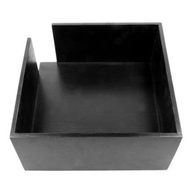  Portatovaglioli di Bambu Nero 21x21x10cm (1 Pezzi)