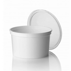 Contenitore rotondo bianca in plastica 500cc  Ø11,5cm (500 Pezzi)