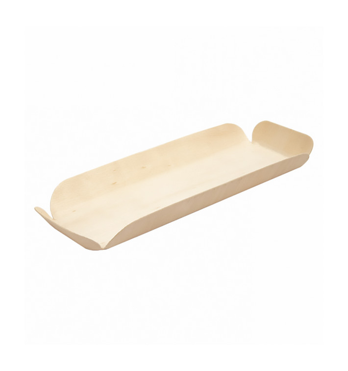 Vaschetta in Legno Rettangolare 22,5x11x3 cm (200 Pezzi) Vaschetta in Legno Rettangolare 22,5x11x3 cm (200 Pezzi)