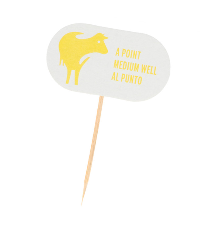Stuzzicadenti Marcatore Mezzo Fatto 8 cm (100 Pezzi) Stuzzicadenti Marcatore Mezzo Fatto 8 cm (100 Pezzi)