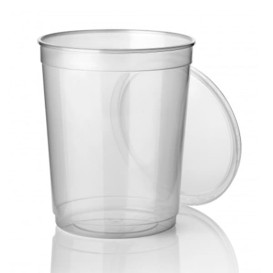 Contenitore trasparente in plastica 1000ml  Ø11,5cm (50 Pezzi)
