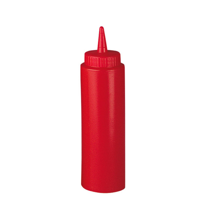 Dosatore per Salse Plastico Rosso 240ml (72 Pezzi) Dosatore per Salse Plastico Rosso 240ml (72 Pezzi)