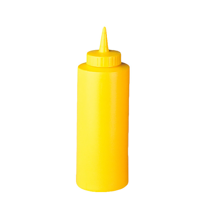 Dosatore per Salse Plastico Giallo 360ml (6 Pezzi) Dosatore per Salse Plastico Giallo 360ml (6 Pezzi)