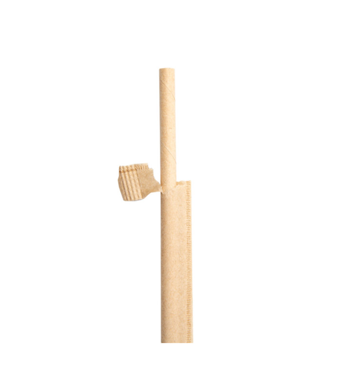 Cannuccia Dritta Carta Naturale Imbustato Kraft Ø6mm 21cm (250 Pezzi) Cannuccia Dritta Carta Naturale Imbustato Kraft Ø6mm 21cm (250 Pezzi)