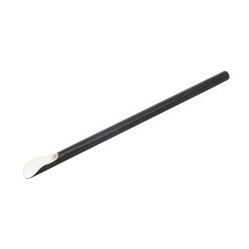 Cannuccia Cucchiaio Carta Imbustato Bianco Ø8mm 21cm (1000 Pezzi)