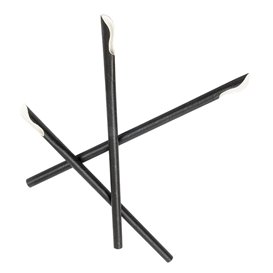 Cannuccia Cucchiaio Carta Imbustato Bianco Ø8mm 21cm (1000 Pezzi)