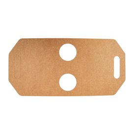 Porta Bicchiere di Carta Kraft 46,5x22,5cm Ø6,7cm (100 Pezzi)