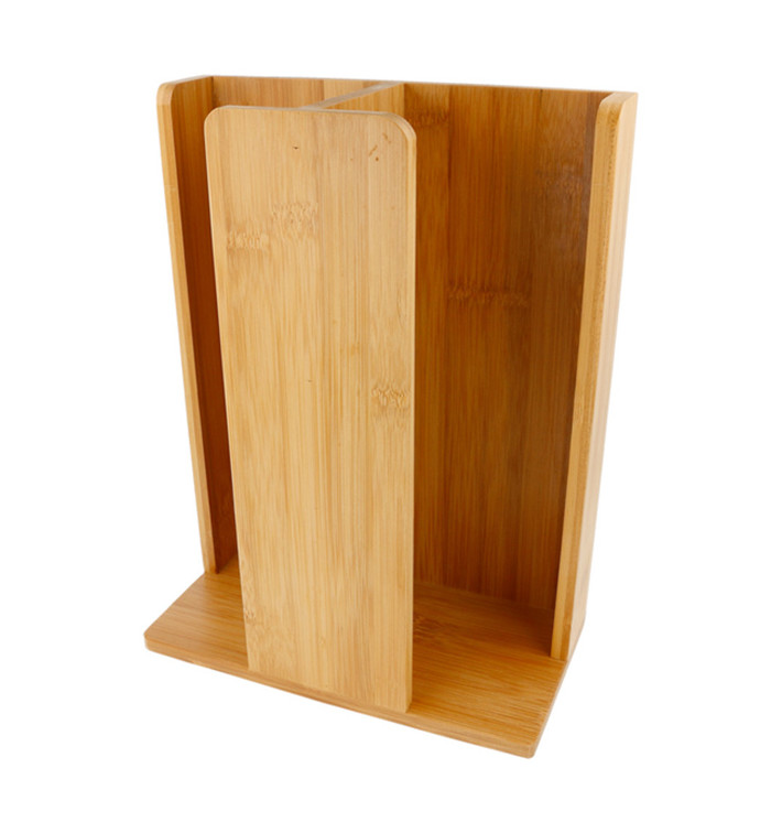 Distributore di bicchieri e Coperchio di Bambù 23x12x30cm (1 Pezzo) Distributore di bicchieri e Coperchio di Bambù 23x12x30cm (1 Pezzo)