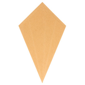 Cono Ondulato di Carta Marrone 270mm 250g (600 Pezzi)
