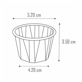 Contenitori di Carta Plisato Kraft di 60ml (250 Pezzi)