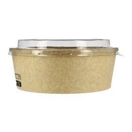Contenitori di Carta Kraft-Kraft + Coperchio RPET 38 Oz/1120 ml (100 Pezzi) Contenitori di Carta Kraft-Kraft + Coperchio RPET 38 Oz/1120 ml (100 Pezzi)