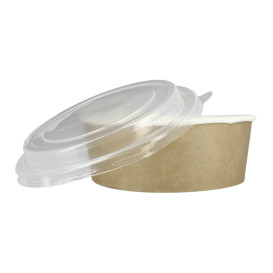 Contenitori di Carta Kraft Con Coperchio PP 38 Oz/1120ml (100 Pezzi)