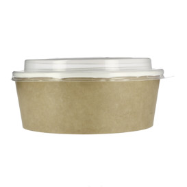 Contenitori di Carta Kraft Con Coperchio PP 38 Oz/1120ml (100 Pezzi)